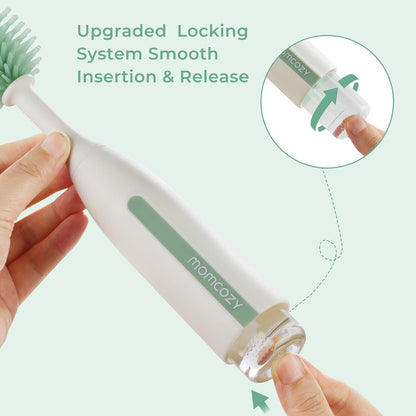 Bottle Brush Kit Pro, Innovative Push-Press Deep Cleaning Baby Set