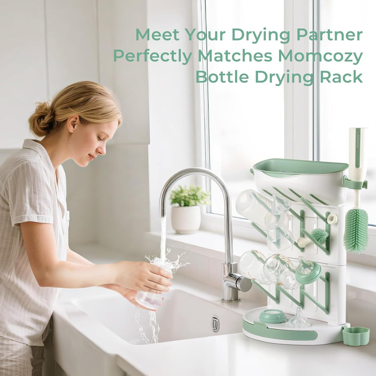 Bottle Brush Kit Pro, Innovative Push-Press Deep Cleaning Baby Set
