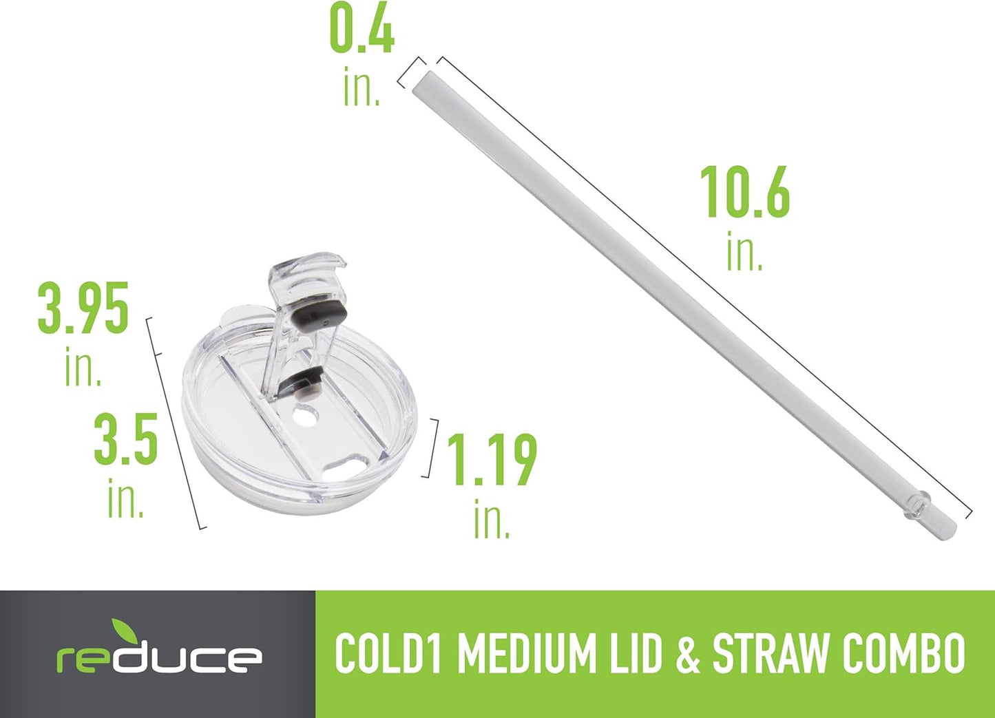 brand Cold1 Tumblers or Mugs 20-24oz mouth Replacement Lid (3.5 inch diameter) and Straw (10.6 inch) set, Clear, BPA Free, Dishwasher safe, Durable, Reusable, Spill Proof Lid, Medium