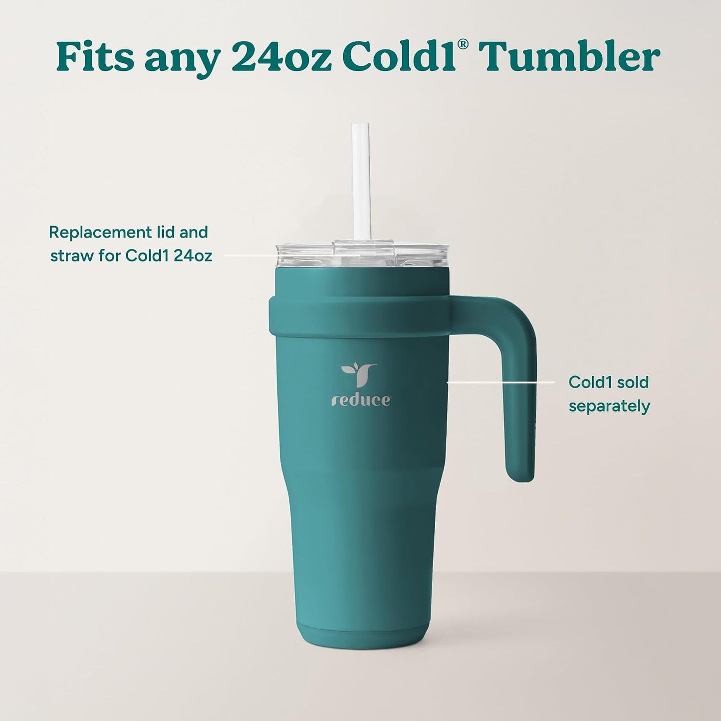 brand Cold1 Tumblers or Mugs 20-24oz mouth Replacement Lid (3.5 inch diameter) and Straw (10.6 inch) set, Clear, BPA Free, Dishwasher safe, Durable, Reusable, Spill Proof Lid, Medium