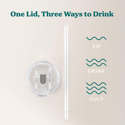 brand Cold1 Tumblers or Mugs 20-24oz mouth Replacement Lid (3.5 inch diameter) and Straw (10.6 inch) set, Clear, BPA Free, Dishwasher safe, Durable, Reusable, Spill Proof Lid, Medium