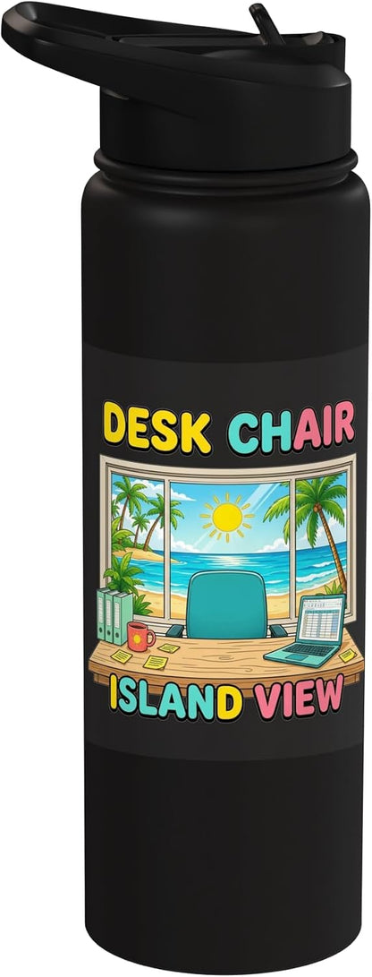 Focused Workspace Coastal Horizon Stainless Steel Insulated Water Bottle