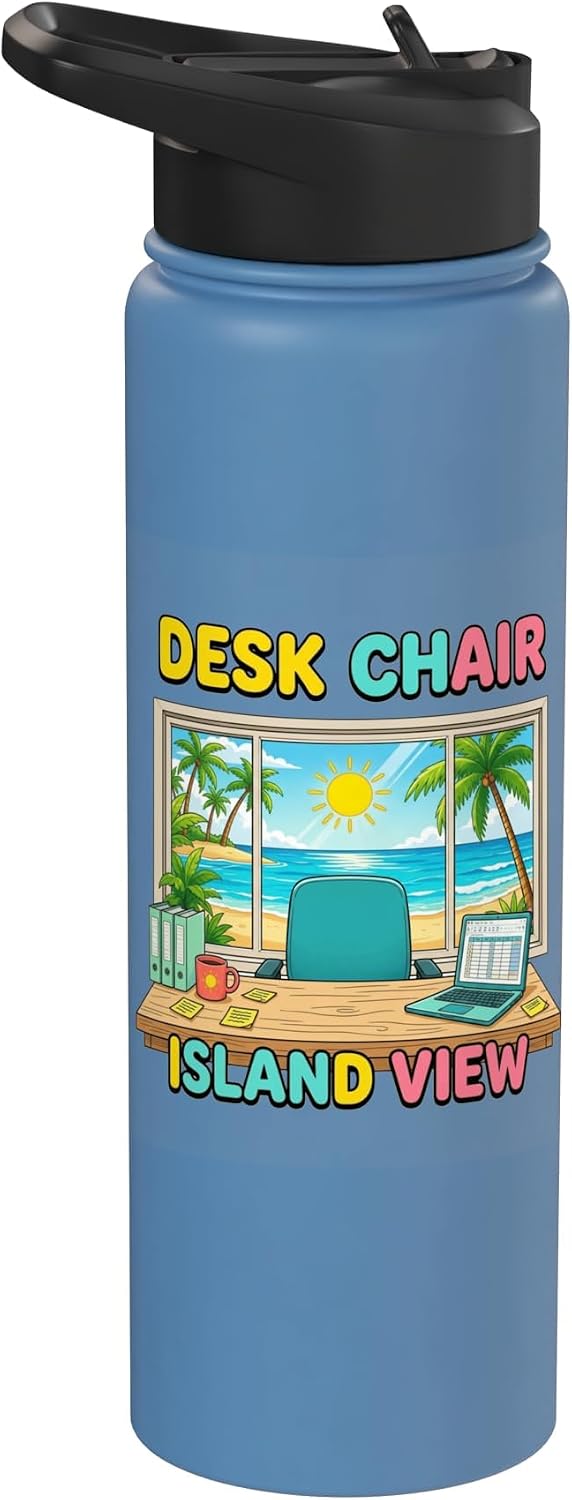 Focused Workspace Coastal Horizon Stainless Steel Insulated Water Bottle