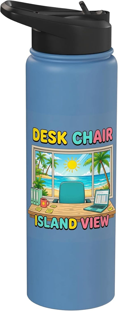 Focused Workspace Coastal Horizon Stainless Steel Insulated Water Bottle