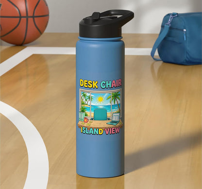 Focused Workspace Coastal Horizon Stainless Steel Insulated Water Bottle