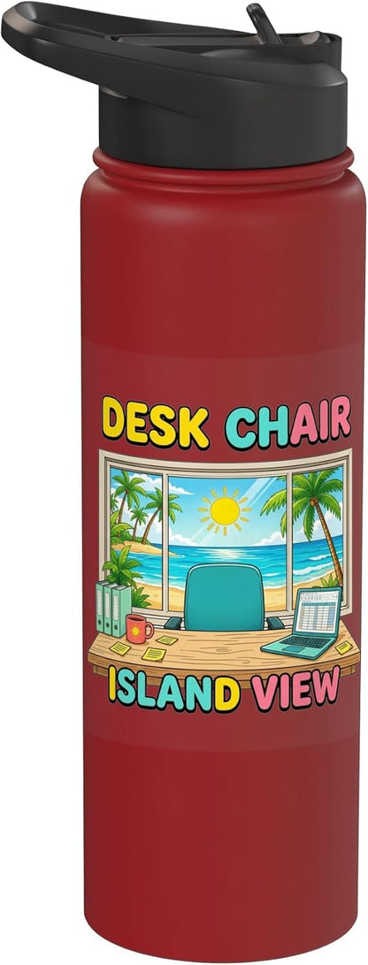 Focused Workspace Coastal Horizon Stainless Steel Insulated Water Bottle