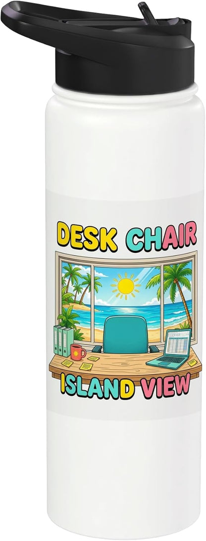Focused Workspace Coastal Horizon Stainless Steel Insulated Water Bottle