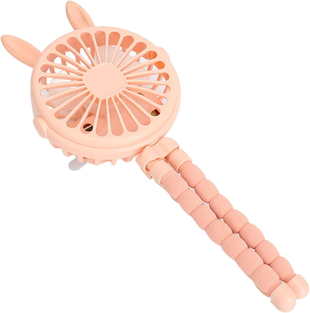 Battery Operated Stroller Fan with Flexible Tripod On 3 Speed Adjustable Mini Handheld Fan for Car Seat Crib and Desk ABS Material Cute Ears Design USB Rechargeable