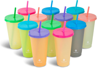 24oz Color Changing Reusable Cup Set - 6-Cups - Motivation