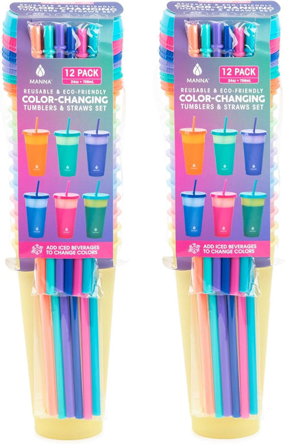 24oz Color Changing Reusable Cup Set - 6-Cups - Motivation
