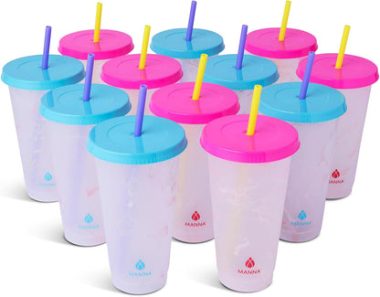 24oz Color Changing Reusable Cup Set - 6-Cups - Motivation