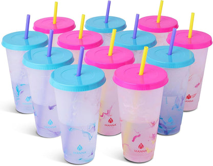 24oz Color Changing Reusable Cup Set - 6-Cups - Motivation
