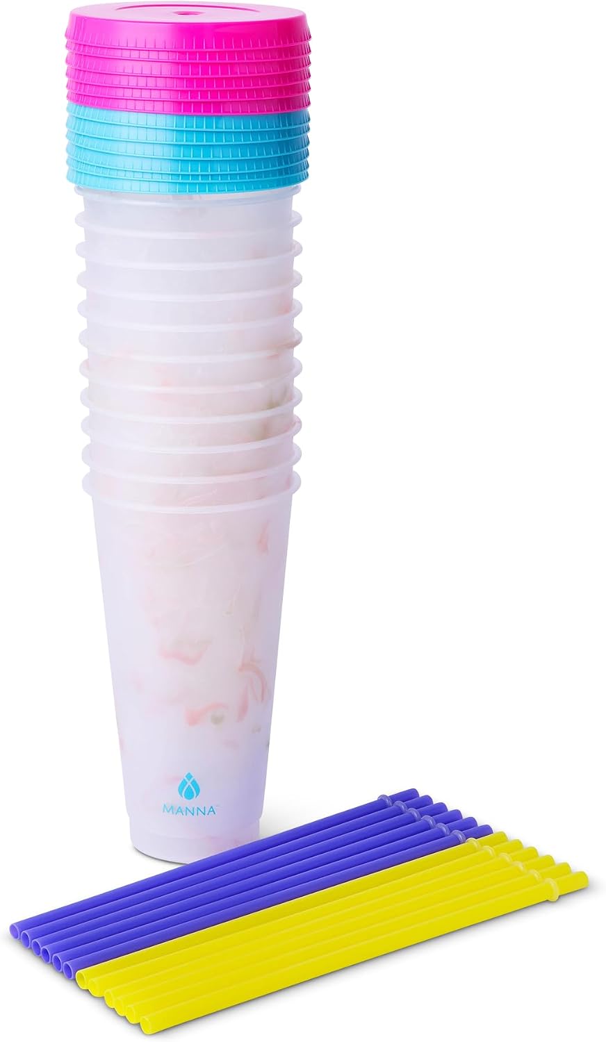 24oz Color Changing Reusable Cup Set - 6-Cups - Motivation