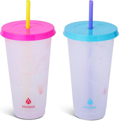 24oz Color Changing Reusable Cup Set - 6-Cups - Motivation
