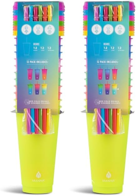 24oz Color Changing Reusable Cup Set - 6-Cups - Motivation