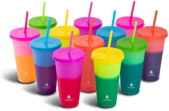 24oz Color Changing Reusable Cup Set - 6-Cups - Motivation