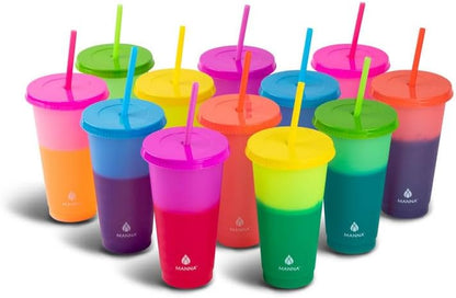 24oz Color Changing Reusable Cup Set - 6-Cups - Motivation