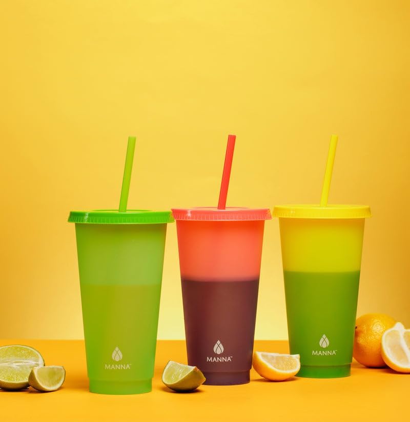 24oz Color Changing Reusable Cup Set - 6-Cups - Motivation