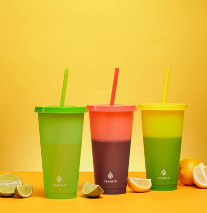 24oz Color Changing Reusable Cup Set - 6-Cups - Motivation