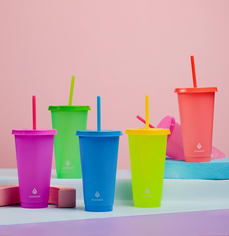24oz Color Changing Reusable Cup Set - 6-Cups - Motivation