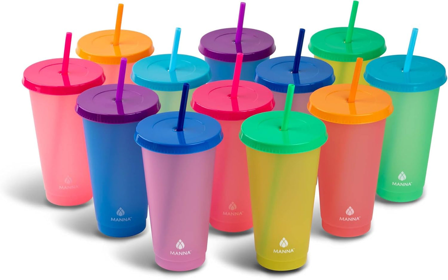 24oz Color Changing Reusable Cup Set - 6-Cups - Motivation