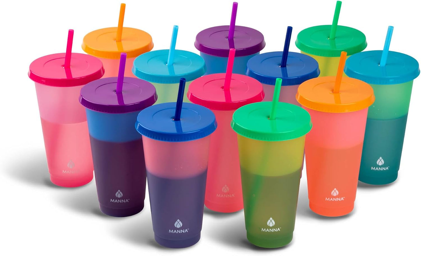 24oz Color Changing Reusable Cup Set - 6-Cups - Motivation