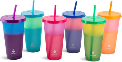 24oz Color Changing Reusable Cup Set - 6-Cups - Motivation
