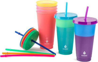 24oz Color Changing Reusable Cup Set - 6-Cups - Motivation