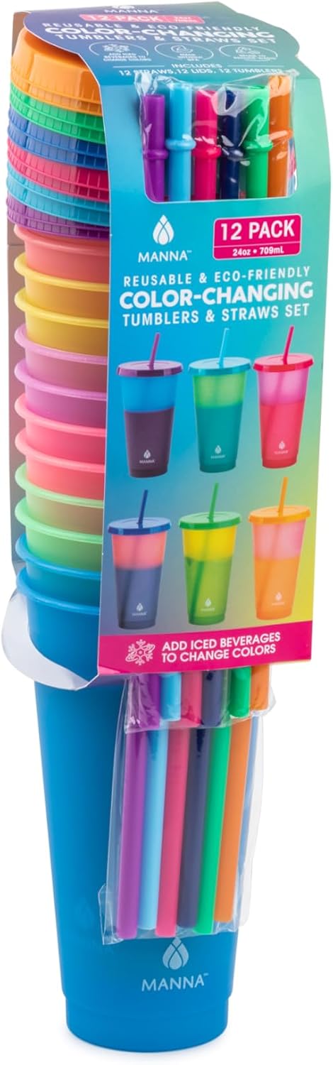 24oz Color Changing Reusable Cup Set - 6-Cups - Motivation
