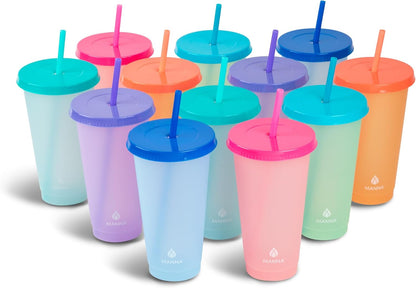 24oz Color Changing Reusable Cup Set - 6-Cups - Motivation