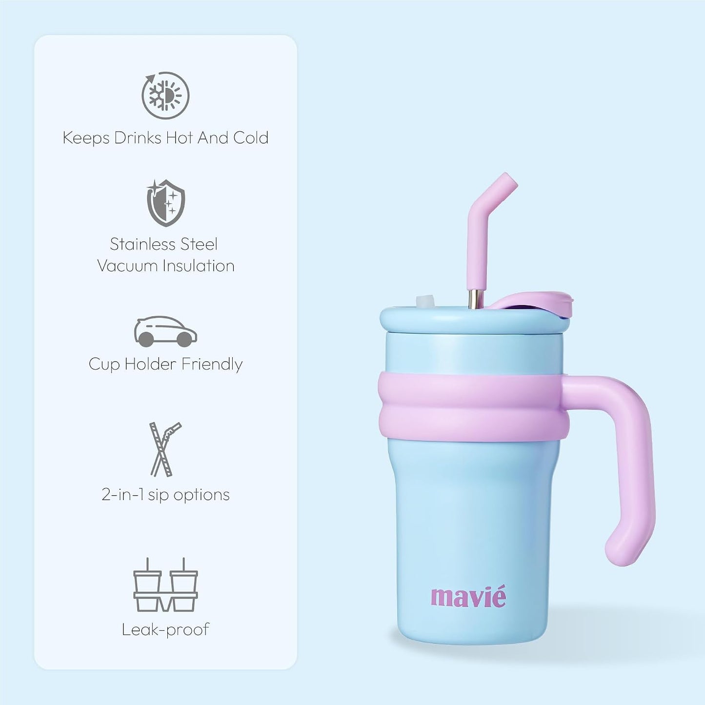12oz Tumbler With Compartment for Ice, Double Insulated Stainless Steel Water Bottle With Twist Cap & Sip Lid, Travel Size for Purse & Reusable, Cup Holder Friendly Travel Coffee Mug (Cream)