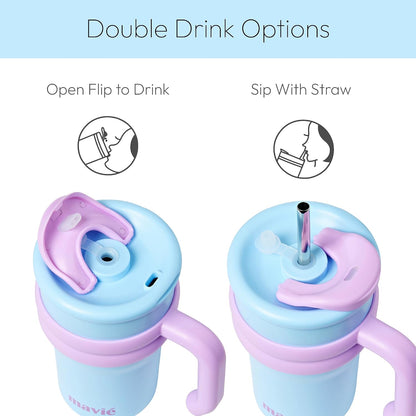 12oz Tumbler With Compartment for Ice, Double Insulated Stainless Steel Water Bottle With Twist Cap & Sip Lid, Travel Size for Purse & Reusable, Cup Holder Friendly Travel Coffee Mug (Cream)
