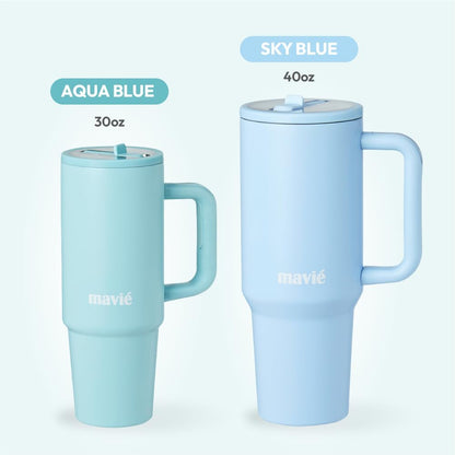 12oz Tumbler With Compartment for Ice, Double Insulated Stainless Steel Water Bottle With Twist Cap & Sip Lid, Travel Size for Purse & Reusable, Cup Holder Friendly Travel Coffee Mug (Cream)