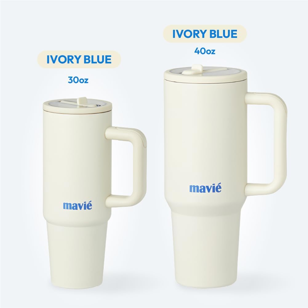 12oz Tumbler With Compartment for Ice, Double Insulated Stainless Steel Water Bottle With Twist Cap & Sip Lid, Travel Size for Purse & Reusable, Cup Holder Friendly Travel Coffee Mug (Cream)