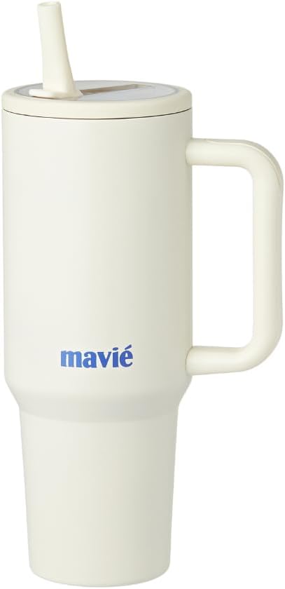 12oz Tumbler With Compartment for Ice, Double Insulated Stainless Steel Water Bottle With Twist Cap & Sip Lid, Travel Size for Purse & Reusable, Cup Holder Friendly Travel Coffee Mug (Cream)