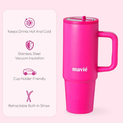 12oz Tumbler With Compartment for Ice, Double Insulated Stainless Steel Water Bottle With Twist Cap & Sip Lid, Travel Size for Purse & Reusable, Cup Holder Friendly Travel Coffee Mug (Cream)