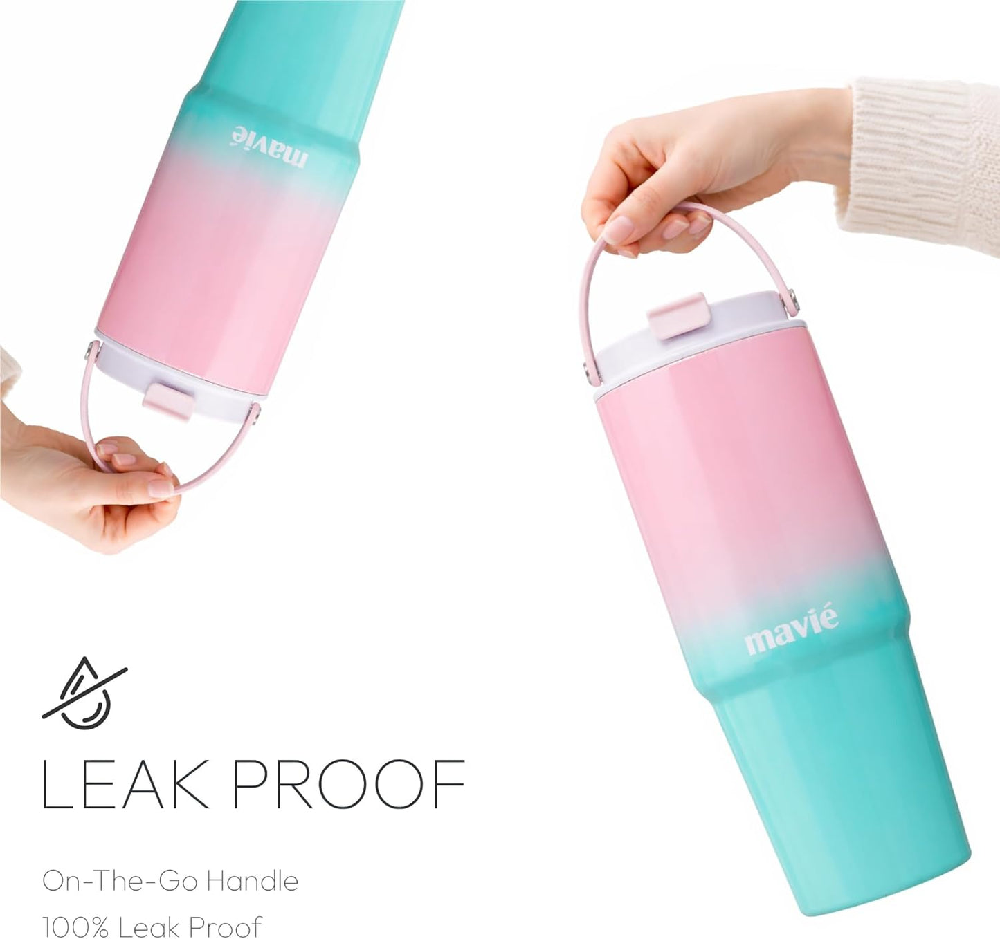 12oz Tumbler With Compartment for Ice, Double Insulated Stainless Steel Water Bottle With Twist Cap & Sip Lid, Travel Size for Purse & Reusable, Cup Holder Friendly Travel Coffee Mug (Cream)