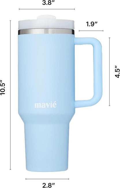 12oz Tumbler With Compartment for Ice, Double Insulated Stainless Steel Water Bottle With Twist Cap & Sip Lid, Travel Size for Purse & Reusable, Cup Holder Friendly Travel Coffee Mug (Cream)