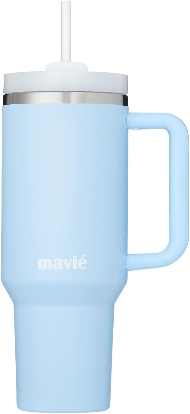 12oz Tumbler With Compartment for Ice, Double Insulated Stainless Steel Water Bottle With Twist Cap & Sip Lid, Travel Size for Purse & Reusable, Cup Holder Friendly Travel Coffee Mug (Cream)