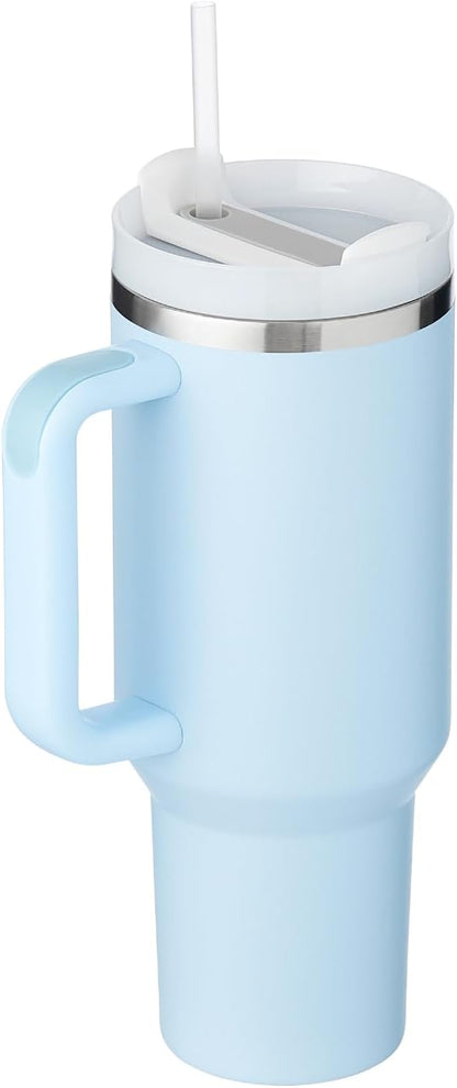 12oz Tumbler With Compartment for Ice, Double Insulated Stainless Steel Water Bottle With Twist Cap & Sip Lid, Travel Size for Purse & Reusable, Cup Holder Friendly Travel Coffee Mug (Cream)