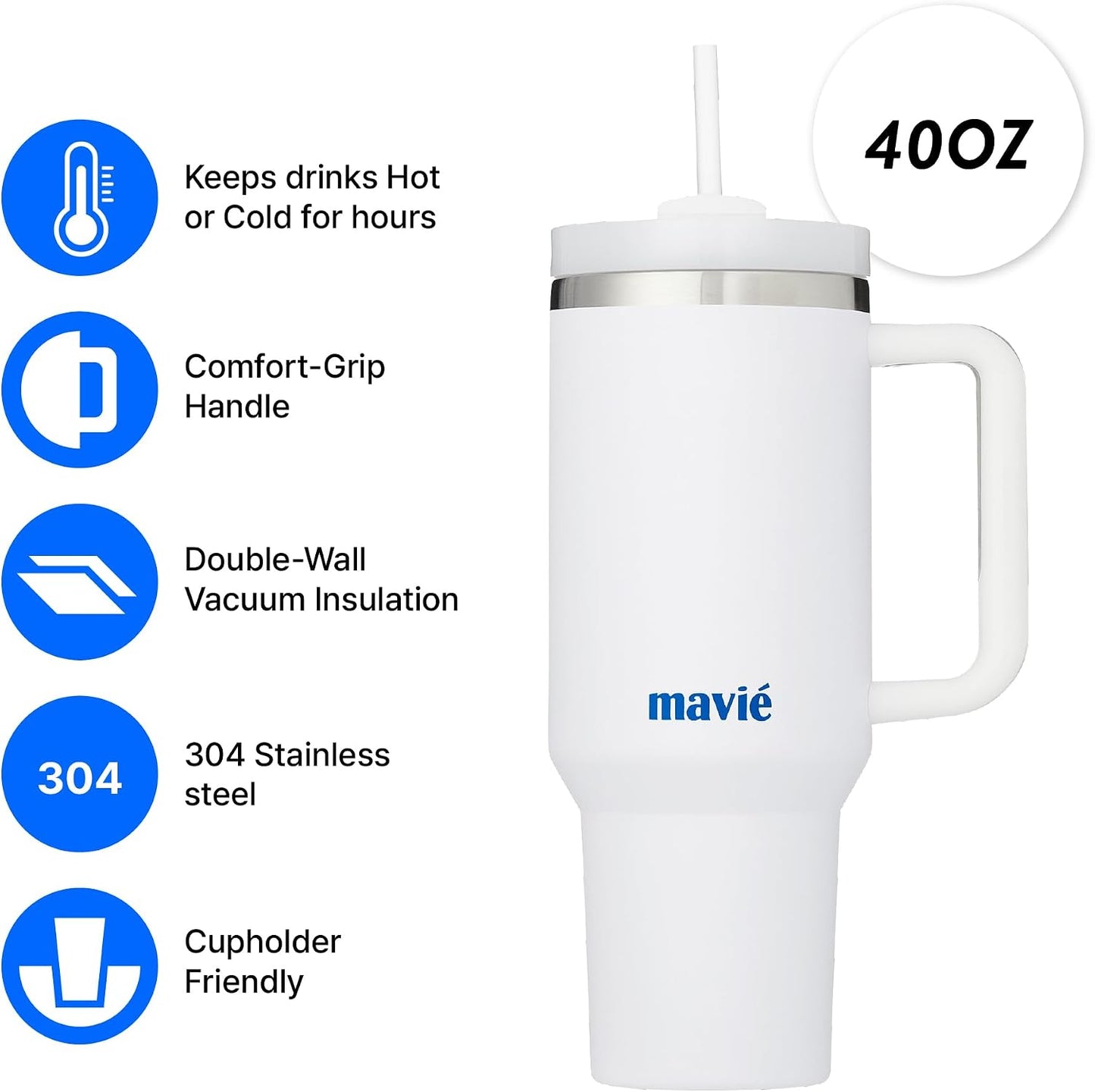 12oz Tumbler With Compartment for Ice, Double Insulated Stainless Steel Water Bottle With Twist Cap & Sip Lid, Travel Size for Purse & Reusable, Cup Holder Friendly Travel Coffee Mug (Cream)
