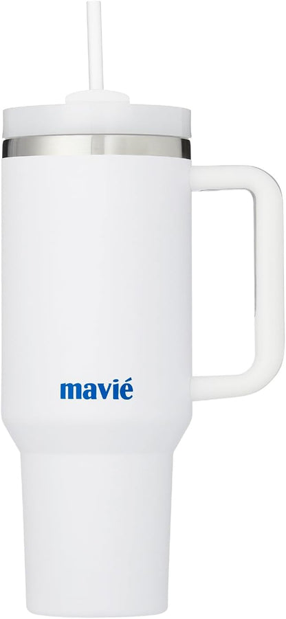 12oz Tumbler With Compartment for Ice, Double Insulated Stainless Steel Water Bottle With Twist Cap & Sip Lid, Travel Size for Purse & Reusable, Cup Holder Friendly Travel Coffee Mug (Cream)