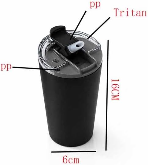 14oz Double Wall Stainless Steel Vacuum Insulated Travel Tumbler with Lid | Food-grade 304 steel, heat & cold retention, leakproof lid, portable for car office camping, reusable daily cup