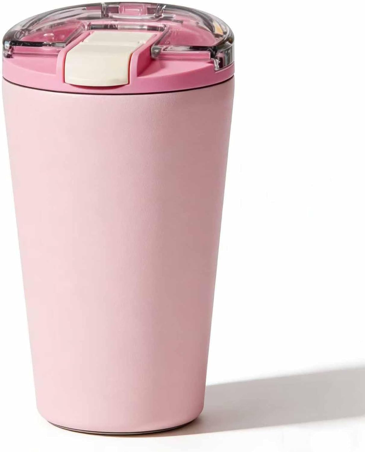 14oz Double Wall Stainless Steel Vacuum Insulated Travel Tumbler with Lid | Food-grade 304 steel, heat & cold retention, leakproof lid, portable for car office camping, reusable daily cup