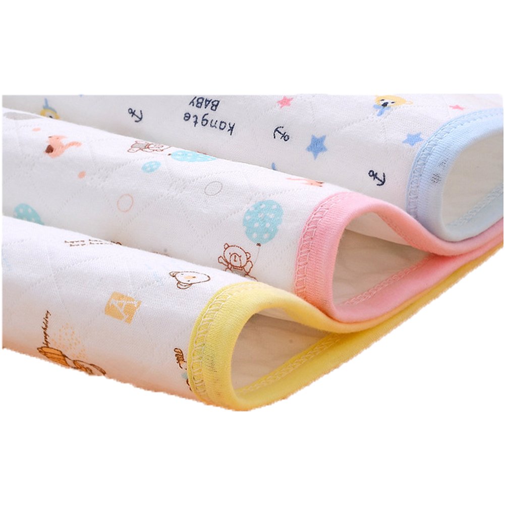 4pcs Pack Baby Infant Waterproof Cotton Changing Pads 18"x12" Washable Resuable Diapers Liners Mats (4pcs Pack-18"x12")