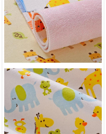 4pcs Pack Baby Infant Waterproof Cotton Changing Pads 18"x12" Washable Resuable Diapers Liners Mats (4pcs Pack-18"x12")