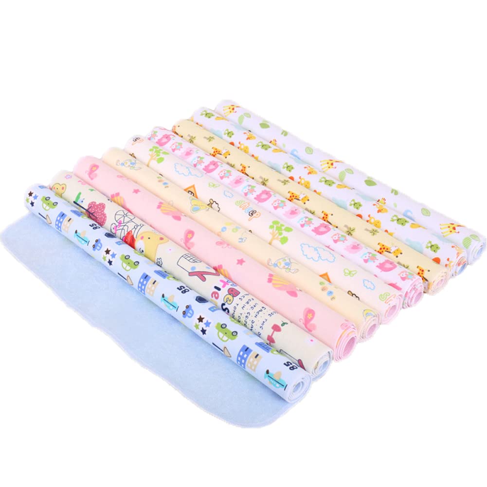 4pcs Pack Baby Infant Waterproof Cotton Changing Pads 18"x12" Washable Resuable Diapers Liners Mats (4pcs Pack-18"x12")