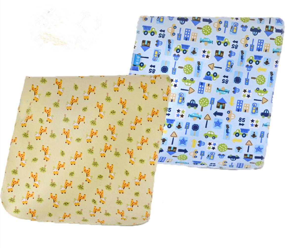 4pcs Pack Baby Infant Waterproof Cotton Changing Pads 18"x12" Washable Resuable Diapers Liners Mats (4pcs Pack-18"x12")