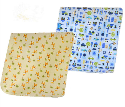 4pcs Pack Baby Infant Waterproof Cotton Changing Pads 18"x12" Washable Resuable Diapers Liners Mats (4pcs Pack-18"x12")