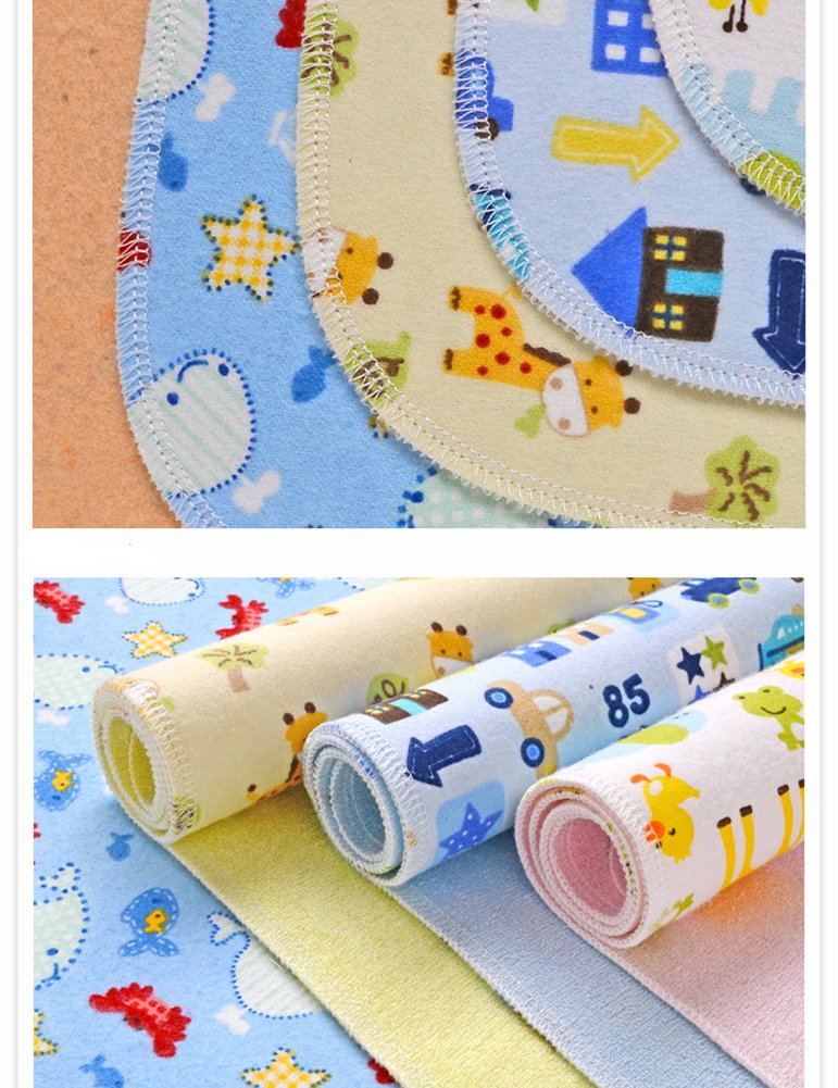 4pcs Pack Baby Infant Waterproof Cotton Changing Pads 18"x12" Washable Resuable Diapers Liners Mats (4pcs Pack-18"x12")